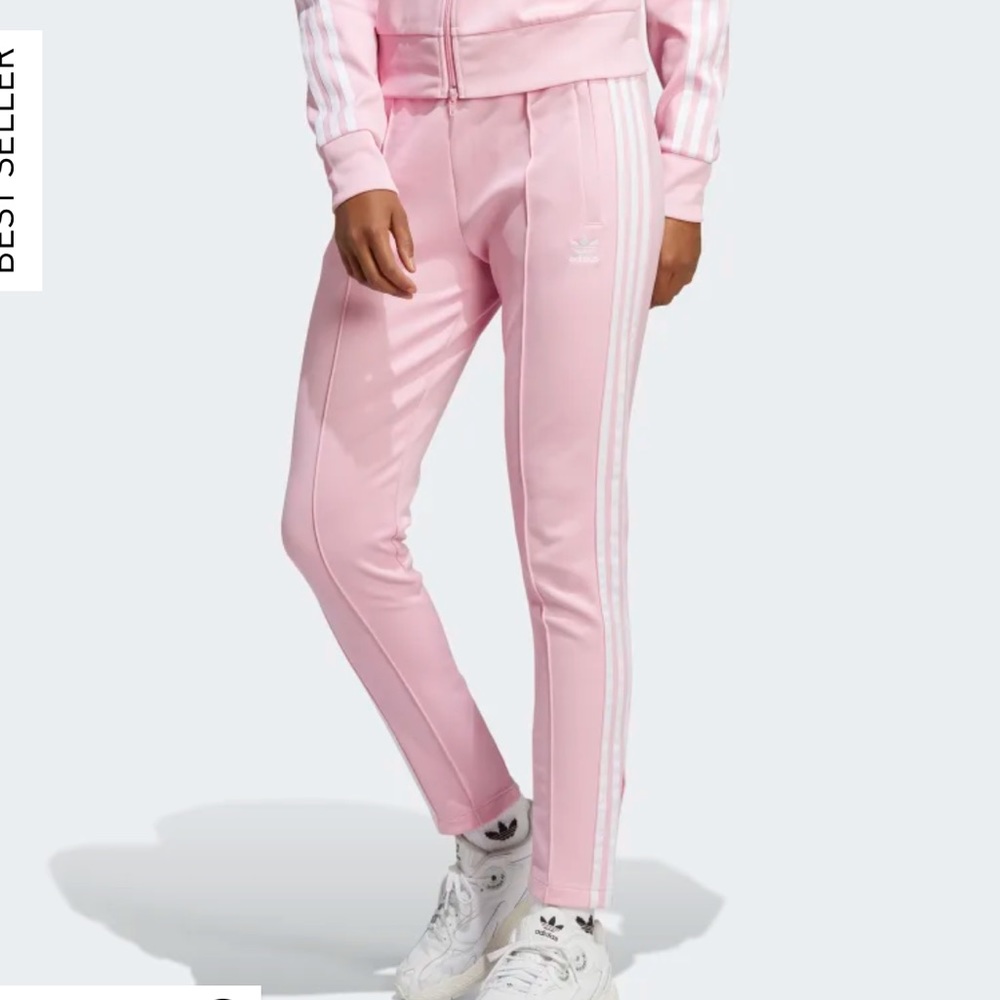 Coral adidas joggers